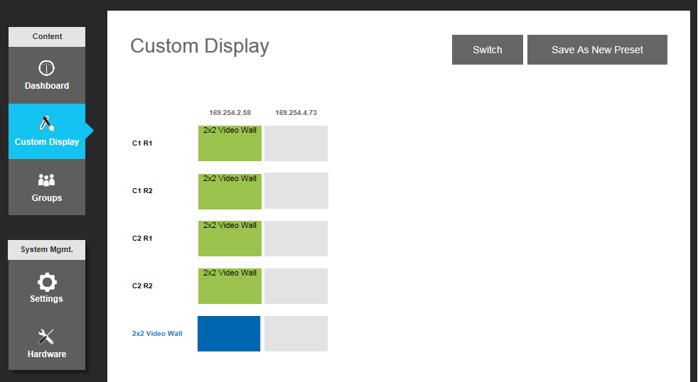 web-interface-custom-display